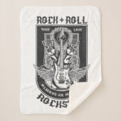 Guitar Rock-ontwerp Sherpa Deken (Voorkant)