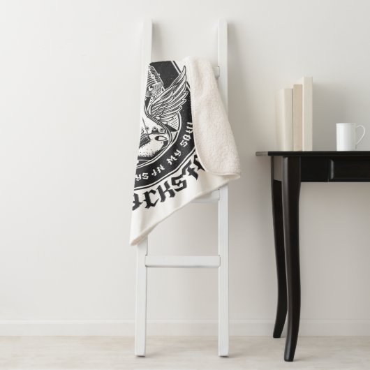 Guitar Rock-ontwerp Sherpa Deken (In situ)