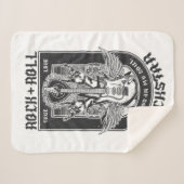 Guitar Rock-ontwerp Sherpa Deken (Voorkant (horizontaal))