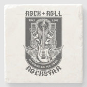 Guitar Rock-ontwerp Stenen Onderzetter (Voorkant)