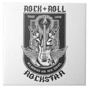 Guitar Rock-ontwerp Tegeltje