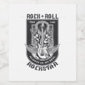 Guitar Rock-ontwerp Wijn Etiket (Enkel label)