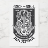Guitar Rock-ontwerp Wijn Etiket (Enkel label)