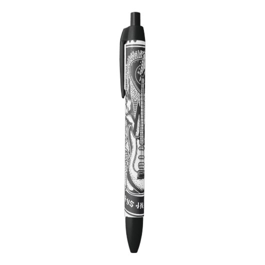 Guitar Rock-ontwerp Zwarte Inkt Pen (Top (Verticaal))