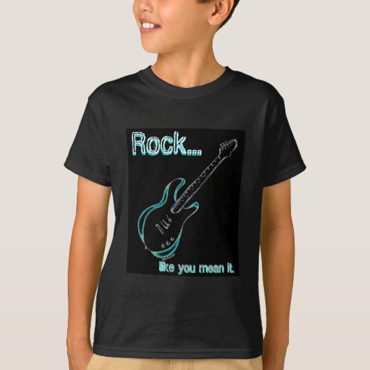 Guitar "Rock"-Shirt T-shirt (Voorkant)