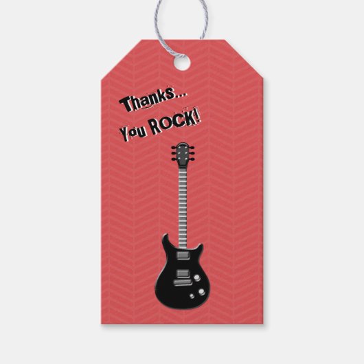 Guitar Rock Star Cadeaulabel (Voorkant)