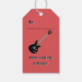 Guitar Rock Star Cadeaulabel (Achterkant)