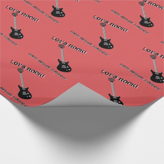 Guitar Rock Star Cadeaupapier (Hoek)