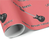 Guitar Rock Star Cadeaupapier (Rol Hoek)