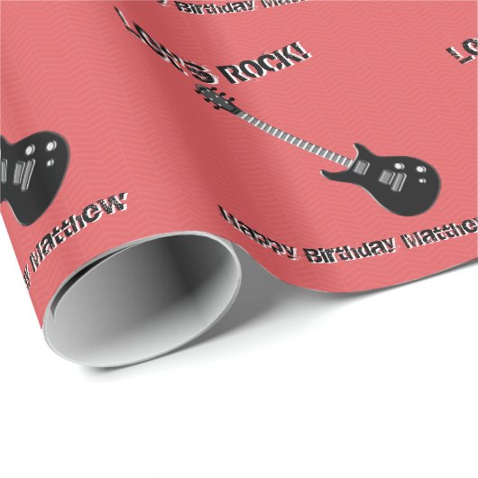 Guitar Rock Star Cadeaupapier (Rol Hoek)