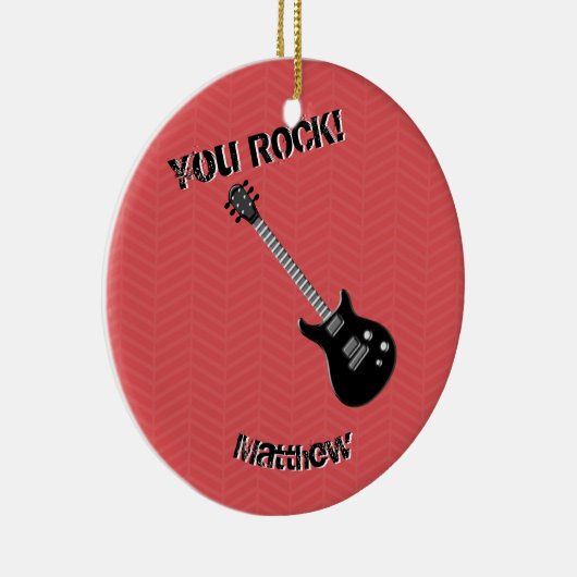 Guitar Rock Star Keramisch Ornament (Rechts)