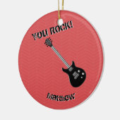 Guitar Rock Star Keramisch Ornament (Links)