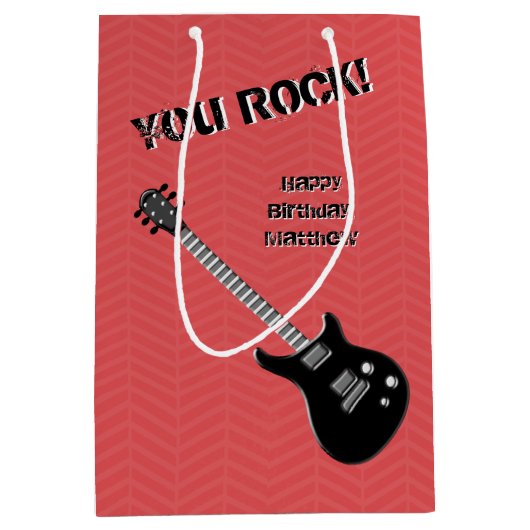 Guitar Rock Star Medium Cadeauzakje (Voorkant)