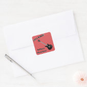 Guitar Rock Star Vierkante Sticker (Envelop)