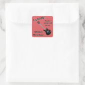 Guitar Rock Star Vierkante Sticker (Tas)