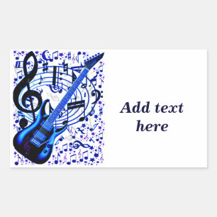 Guitar rocker_ rechthoekige sticker