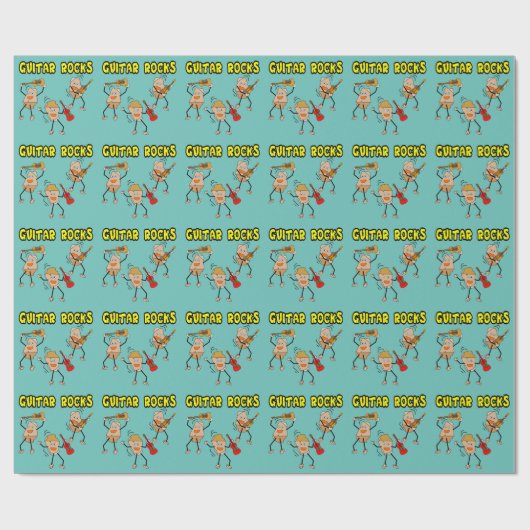 Guitar Rocks Cadeaupapier (Vlak)