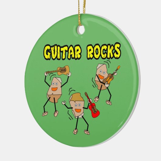Guitar Rocks Keramisch Ornament (Links)