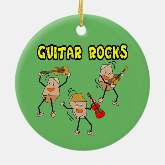 Guitar Rocks Keramisch Ornament (Achterkant)