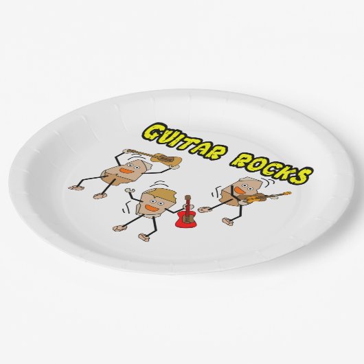Guitar Rocks Papieren Bordje (Gekanteld)