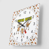 Guitar Rocks Vierkante Klok (Hoek)