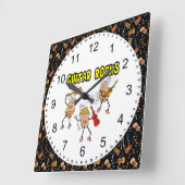 Guitar Rocks Vierkante Klok (Hoek)