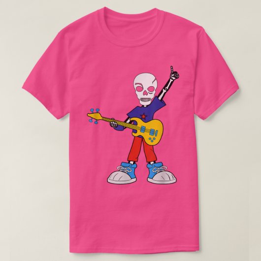 Guitar Rockstar Skeleton I Music I Rock Music T-Sh T-shirt (Design voorkant)