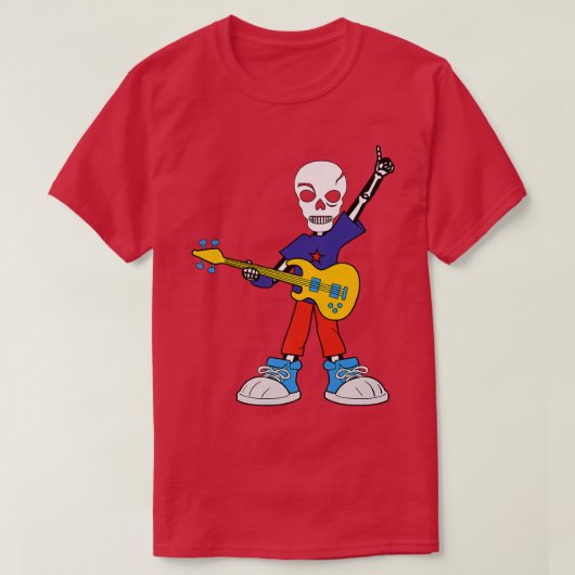 Guitar Rockstar Skeleton I Music I Rock Music T-shirt (Design voorkant)