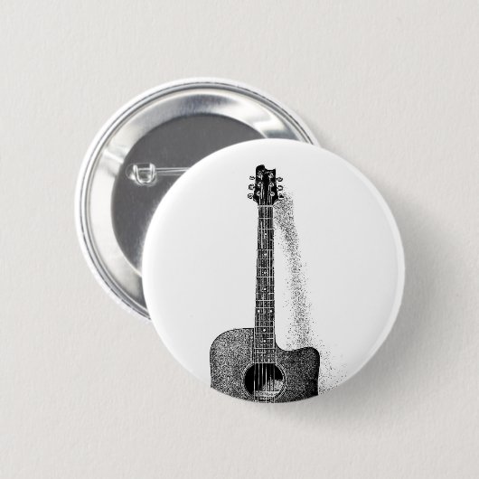 Guitar Ronde Button 5,7 Cm (Voorkant /achterkant)