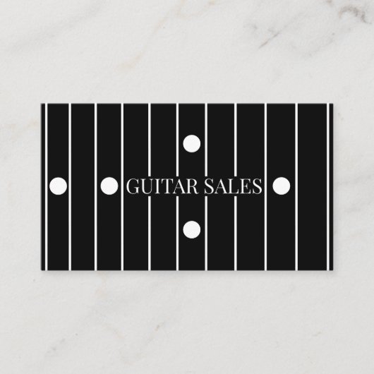 Guitar Sales Modern Ebony Fretboard Style Pro  Visitekaartje (Voorkant)