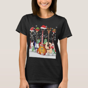 Guitar Santa Hat Elf kerstboommuzikant Sweat T-shirt