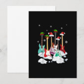 Guitar Santa Hat kerstboom Funny Music Loopt op  Kaart (Voorkant / Achterkant)
