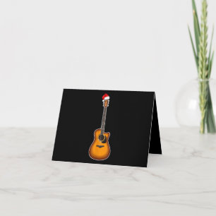 Guitar Santa Hat Kerstmis Pajama Decoraties Bedankkaart