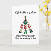 Guitar say - Het leven is als een gitaar Kaart (Gele Bloem)