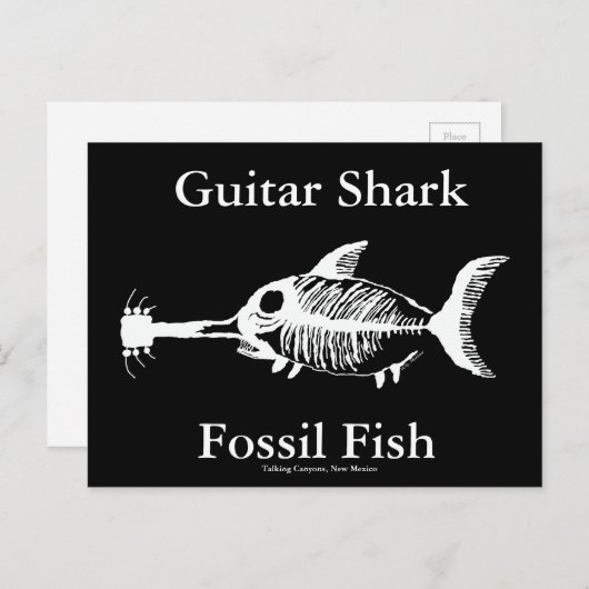 Guitar Shark Fossil Fish Briefkaart (Voorkant / Achterkant)