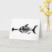 Guitar Shark Fossil Fish Kaart (Gele Bloem)