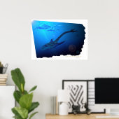 Guitar Shark Poster (Thuiskantoor)