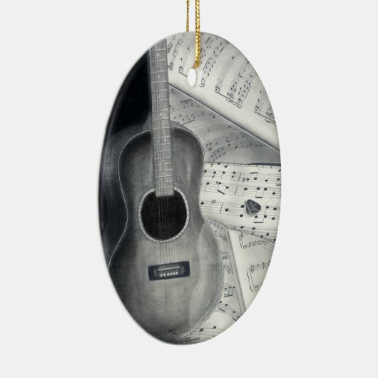 Guitar & Sheet Music Ornament (Rechts)