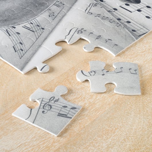 Guitar & Sheet Music Puzzle Legpuzzel (Zijkant)