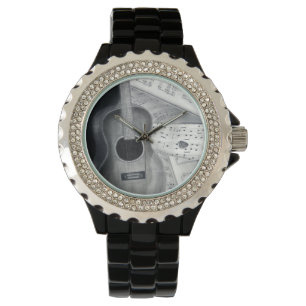 Guitar & Sheet Music Watch Horloge