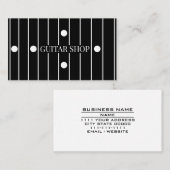 Guitar Shop Luthier Ebony Fretboard Graphic Design Visitekaartje (Voorkant / Achterkant)
