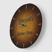 Guitar Shop Tobacco Sunburst Clock Grote Klok (Hoek)