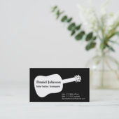 Guitar Silhouette Musiciaanse Visitekaartjes (Staand voorkant)