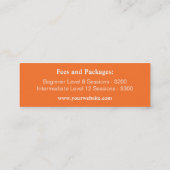 Guitar Silhouette Musician Band Mini Visitekaartje (Achterkant)