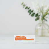 Guitar Silhouette Musician Band Mini Visitekaartje (Staand voorkant)