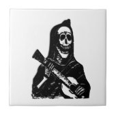 Guitar Skeleton Serenade Ceramic Tegel Tegeltje (Voorkant)