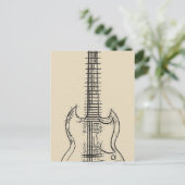 Guitar Sketch Briefkaart (Staand voorkant)