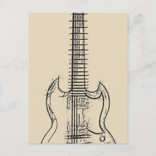 Guitar Sketch Briefkaart