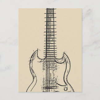 Guitar Sketch Briefkaart