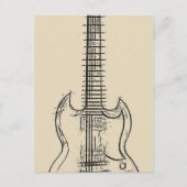 Guitar Sketch Briefkaart (Voorkant)